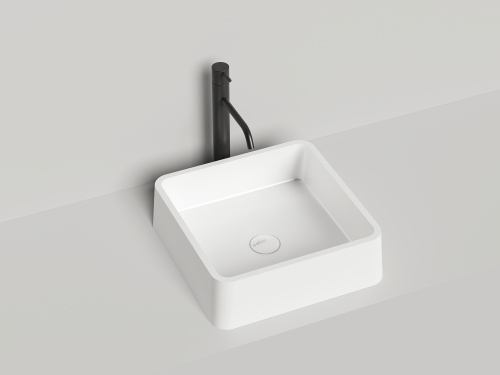 Раковина из искусственного камня Salini GLORIA 1102202M 42х42 накладная цвет белый без отверстий под смеситель - фото 2